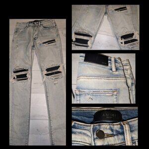 AMIRI Indigo Thrasher Jeans In Stone Indigo Jeans Mens Size 28